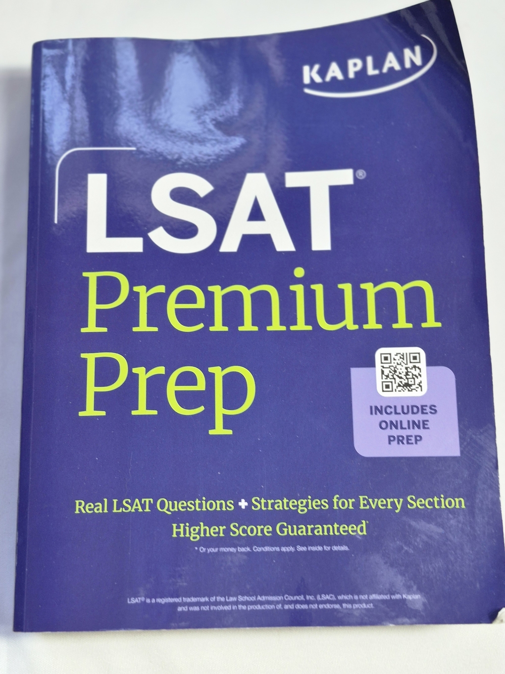 KAPLAN LSAT Premium Prep BOOK study for the LAW SCHOOL